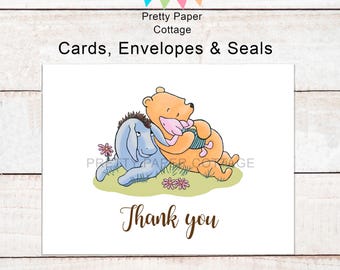 Winnie the Pooh: Thank You Cards, Envelopes, Seals, Baby Shower, Birthday