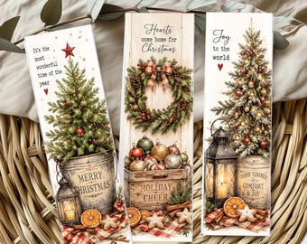 Nostalgic Christmas Bookmarks: Party Favors, Gift,  Crafts, 2 x 6.5 in., Shipped
