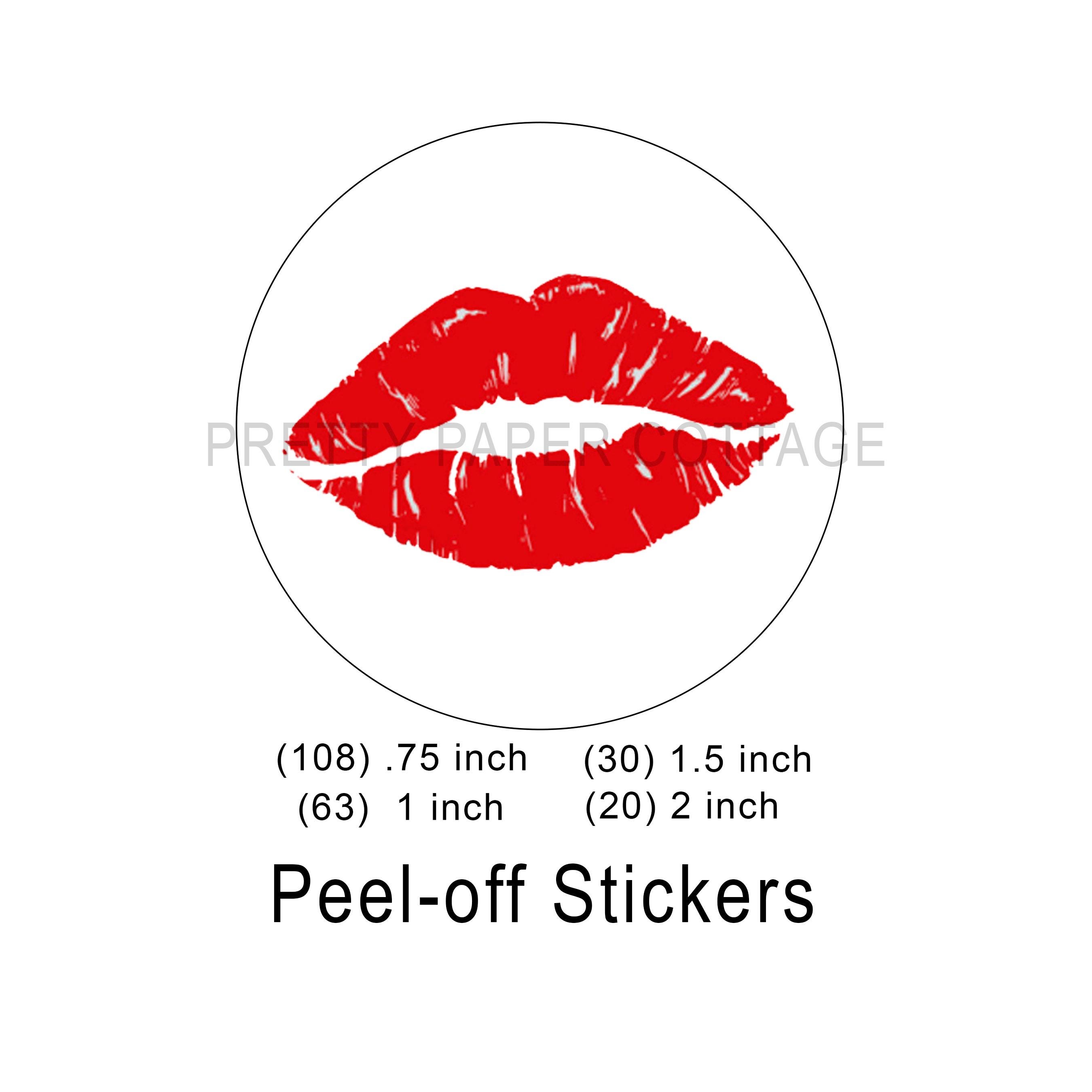 Red Lips, Pink Lips, Kiss Stickers, Valentine, Party Favor Red Lips, Pink Lips, Kiss Stickers, Valentine, Party Favor