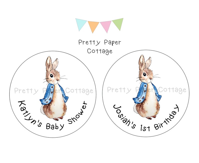 Peter Rabbit Stickers: Personalized Party Favors, (20, 2 Inch) - Etsy