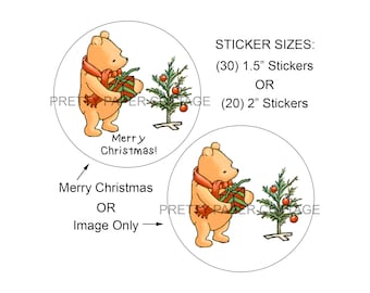 Winnie the Pooh Christmas Stickers: Sparkling Ornaments,
