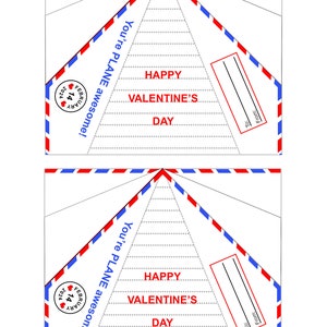 Paper Airplane Valentine, You're PLANE Awesome, Happy Valentine's Day ...