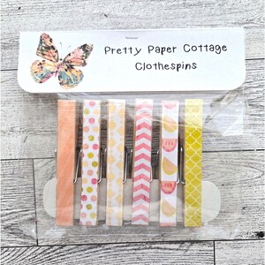 Bright Summer Clothespins: Kitchen & Laundry Decor, Party Favors, (6 ...