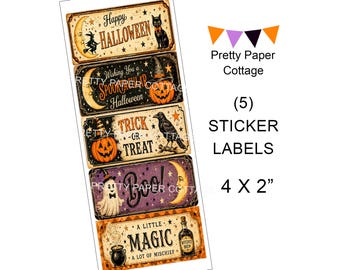 Vintage Halloween Craft Labels:  Shipped