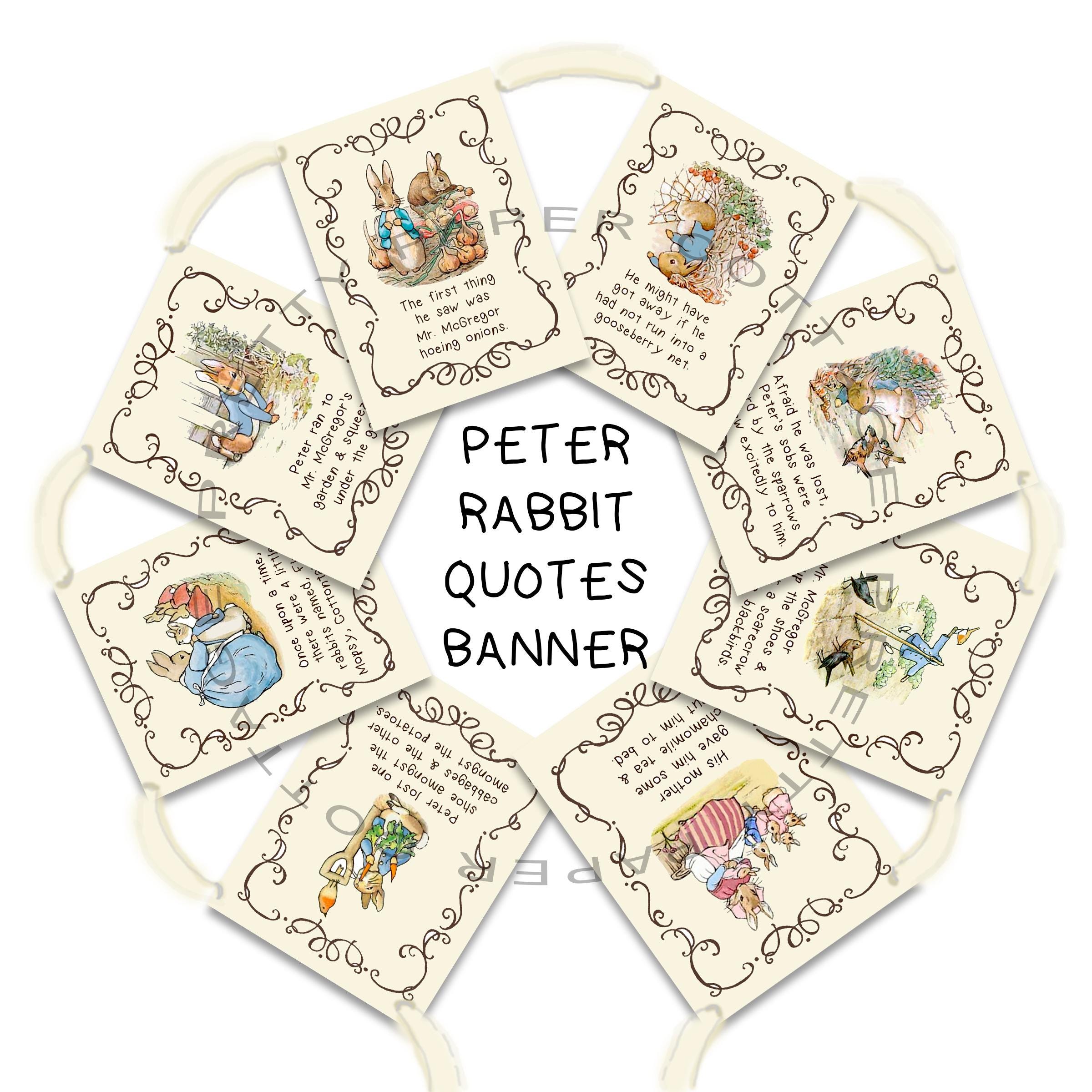 Peter Rabbit Banner, Storybook Quotes, Baby Shower Decoration - Etsy