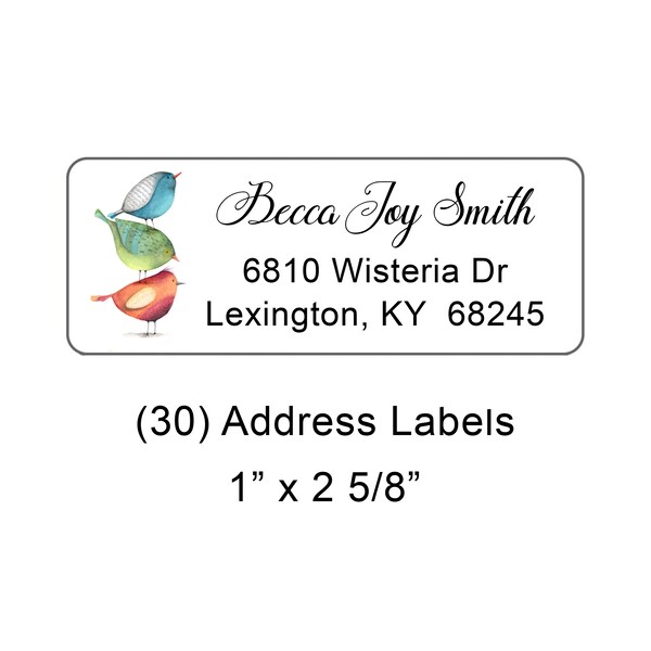 Bird Address Labels Etsy