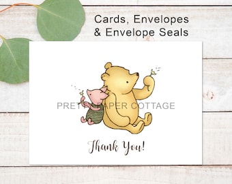 Winnie the Pooh and Piglet : Thank You Cards, Envelopes, Seals