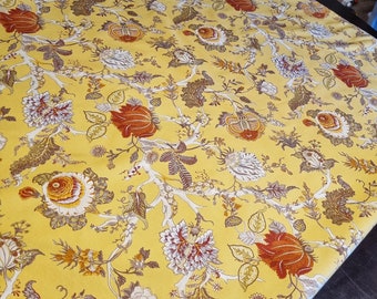 Fabric Ceylon in Yellow and Orange - extra wide fabric