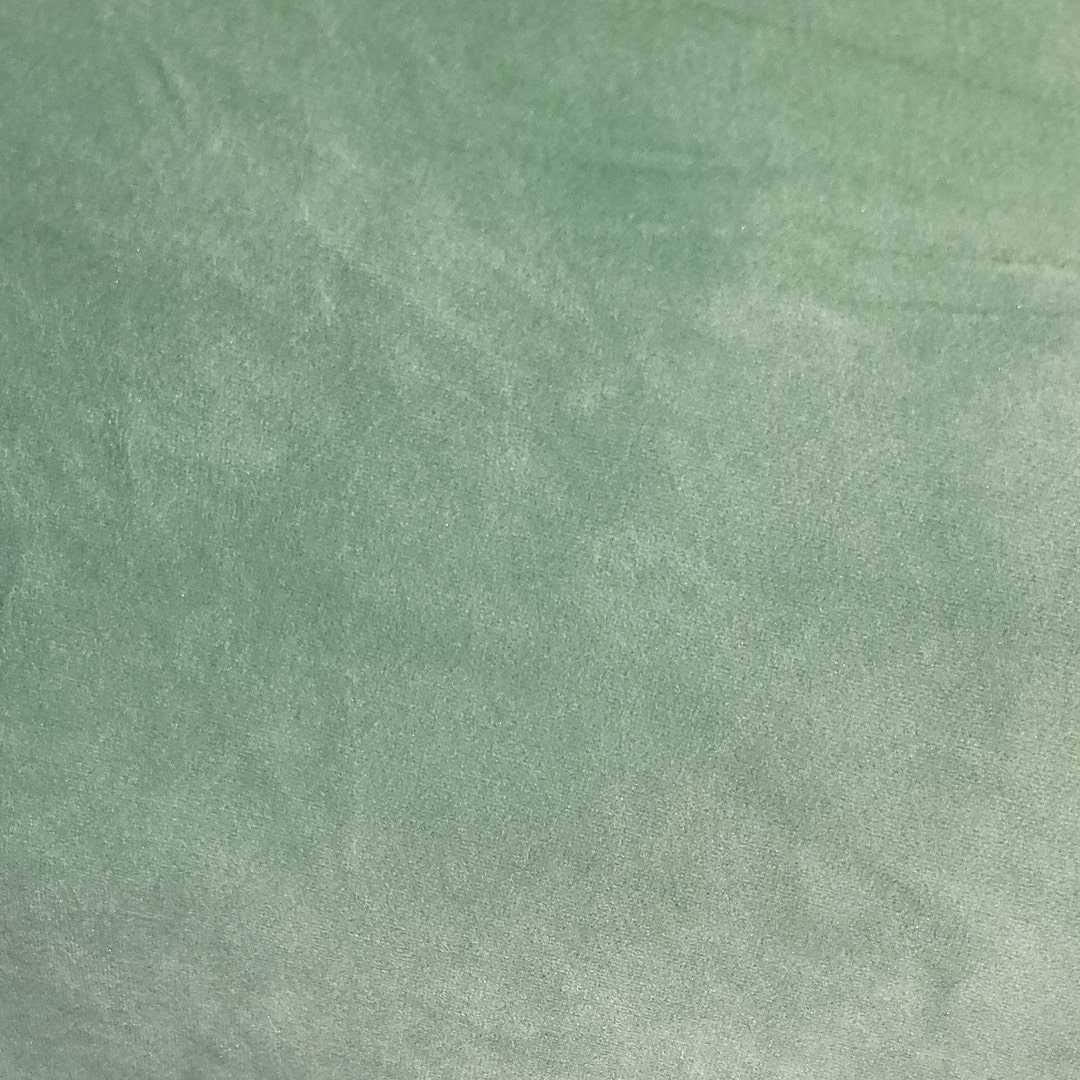 Sage Green Velvet Upholstery Fabric Etsy