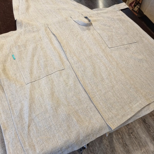 Order to make: Linen potters apron - splitleg apron