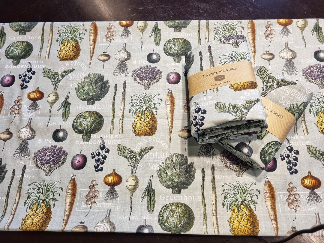 Tablecloth or Placemats Vegetables Greenhouse Etsy