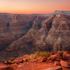 Grand Canyon at Sunset, Desert, Orange, Red, Nature, Landscape Photography