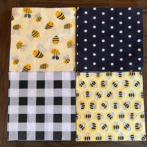 Busy Bees Doozy Pack- Flannel Rag Quilt Kit
