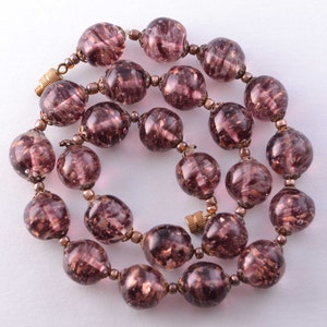 Sommerso And Aventurina Murano Vintage Necklace (810f)