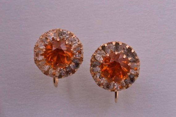 10ct Gold Vintage Screw On Earrings (667v)
