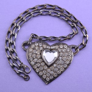 Heart Necklace With White Paste (788b)