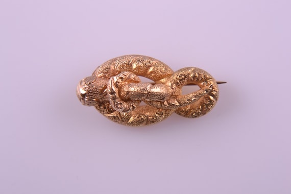 Yellow Gold Victorian Snake Brooch (901b)