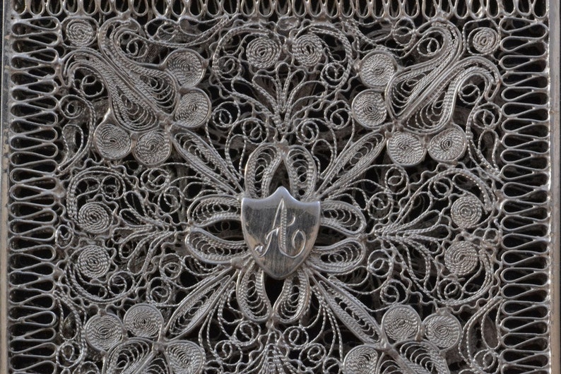 Silver Vintage Calling Card Case 941c Etsy