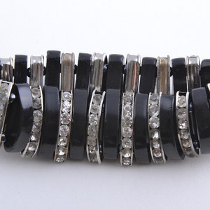 Plastic 1950&#39;s Bracelet With White Paste (462a)