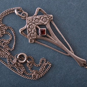 Silver Art Nouveau Jugenstil Pendant (634i)
