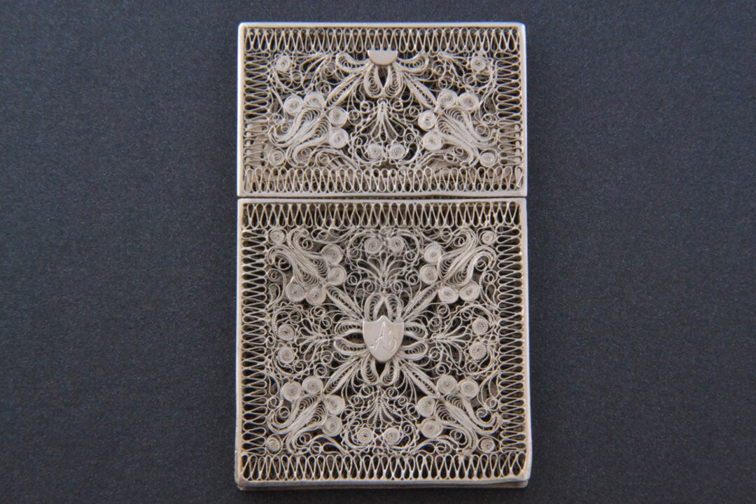 Silver Vintage Calling Card Case 941c Etsy