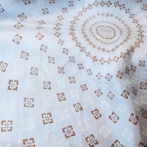 VINTAGE Geometric Mod Silk Scarf, Wonderful Silver Gray and Brown, 24 by 24 inches, Gift For Her, Collectible Vintage Scarves