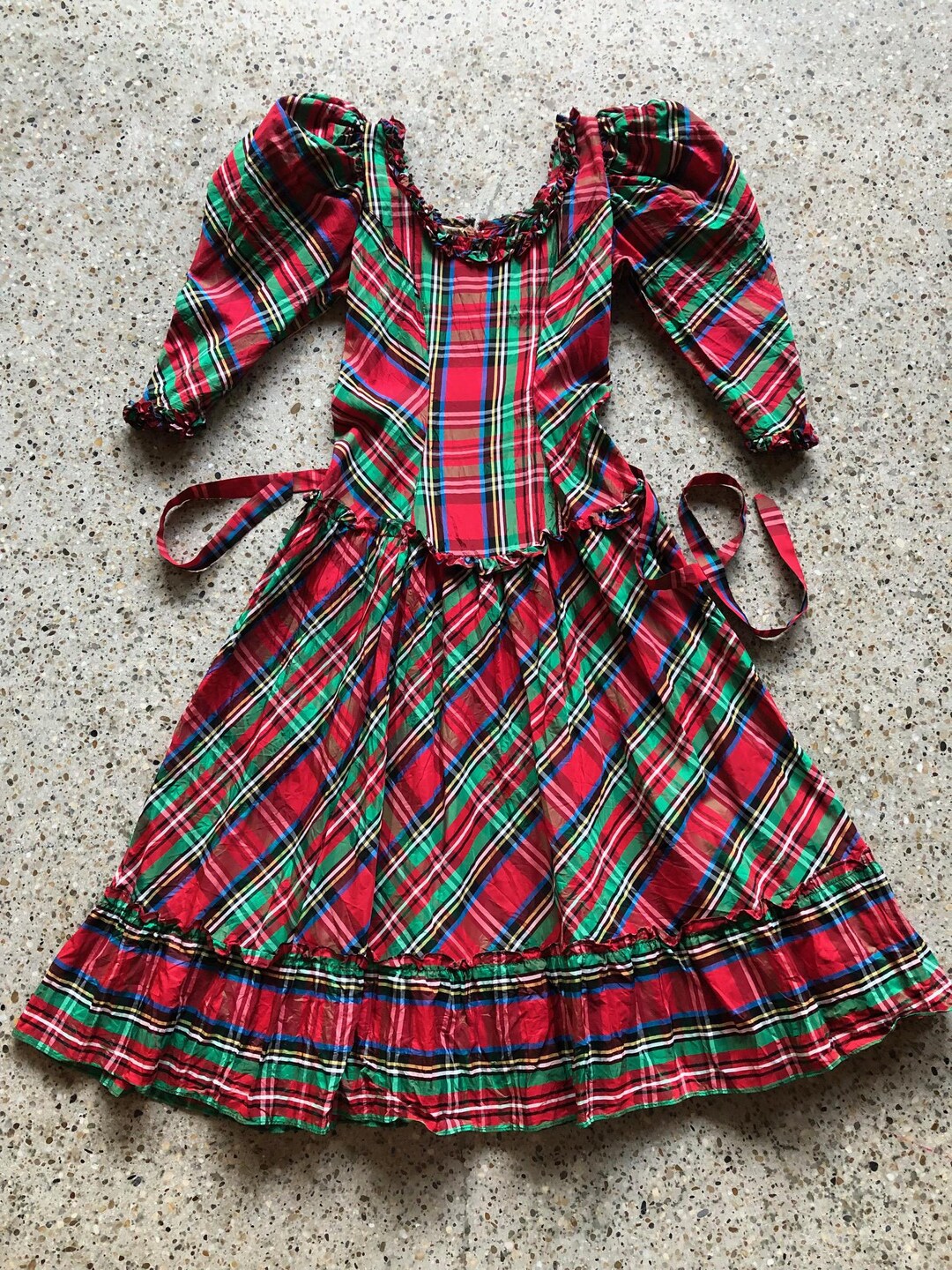 Monnalisa Vestina tartan in taffetà 31D911