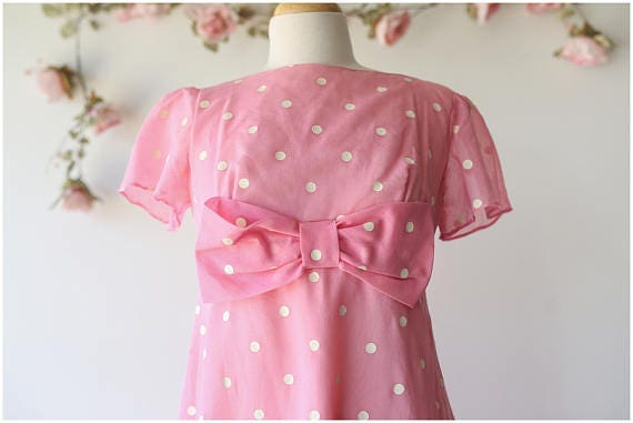pink polka dot maxi dress
