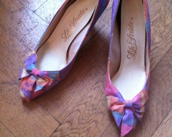 Rainbow Disco Psychedelic shoes and matching purse*