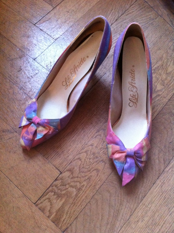 Rainbow Disco Psychedelic shoes and matching purs… - image 1