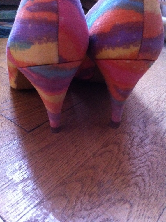 Rainbow Disco Psychedelic shoes and matching purs… - image 4