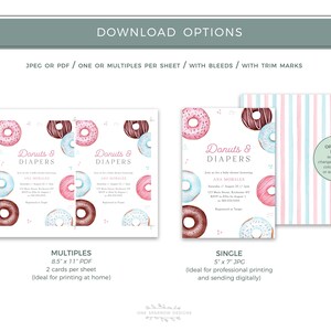 Donuts and Diapers Baby Shower Invite, Couple Shower, Editable ...