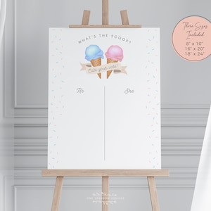 What&#39;s the Scoop Cast Your Vote He or She Sign Gender Reveal Baby Shower Ice Cream Scoop Instant Download NON EDITABLE Printable #scoop