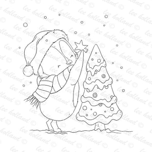 Penguin con estrella, sellos digitales, pingán, Navidad, estrella, artesanía