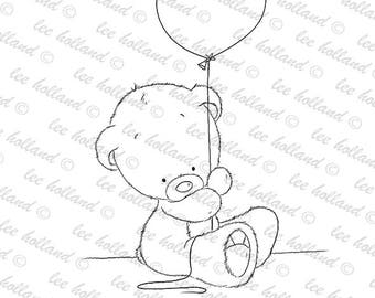 Teddy with heart balloon