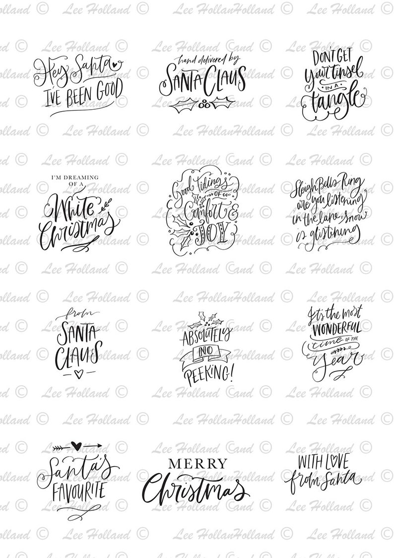 84 JPEG Christmas Sentiments, Digital stamp, Digi, Card making, Stamp, Digital Stamp, Sentiments image 5