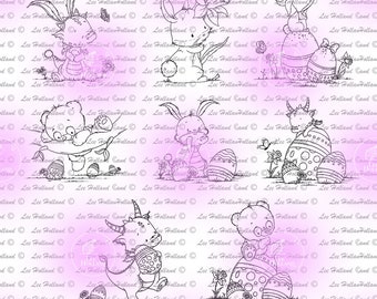 35 Easter and mothers day digi Collection, digital stamps, card making, scrap booking, stamp.