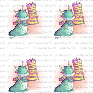 Birthday Dragon Card Making Cute Dragon Art Printable - Etsy
