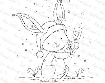 Digital stamps, Bunny Christmas 2, Digi, card making, Christmas