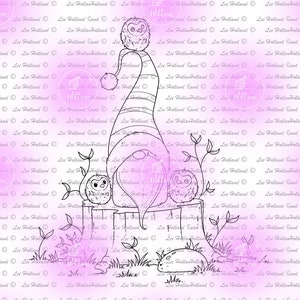 Wichtel mit Eulen, Kartenherstellung, Digitaler Stempel, Digi, Stempel