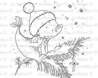 Digital Stamp, Dragon in the Snow, card making, Digi, Stamp