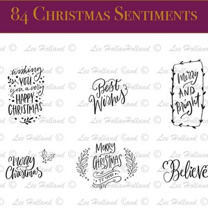 84 JPEG Christmas Sentiments, Digital stamp, Digi, Card making, Stamp, Digital Stamp, Sentiments image 1