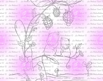 Topi da giardino, timbro digitale, Creazione di carte, Digi, Timbro,