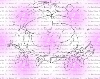 Digital stamps, Christmas love birds, Digi, Christmas stamps, card making