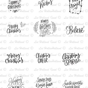 84 JPEG Christmas Sentiments, Digital stamp, Digi, Card making, Stamp, Digital Stamp, Sentiments image 7