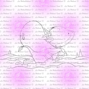 Drachen trägt einen Weihnachtssack, Digital Stempel. Kartenherstellung, Digi, PaperCraft