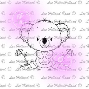 Koala, Card making, Digital stamp,