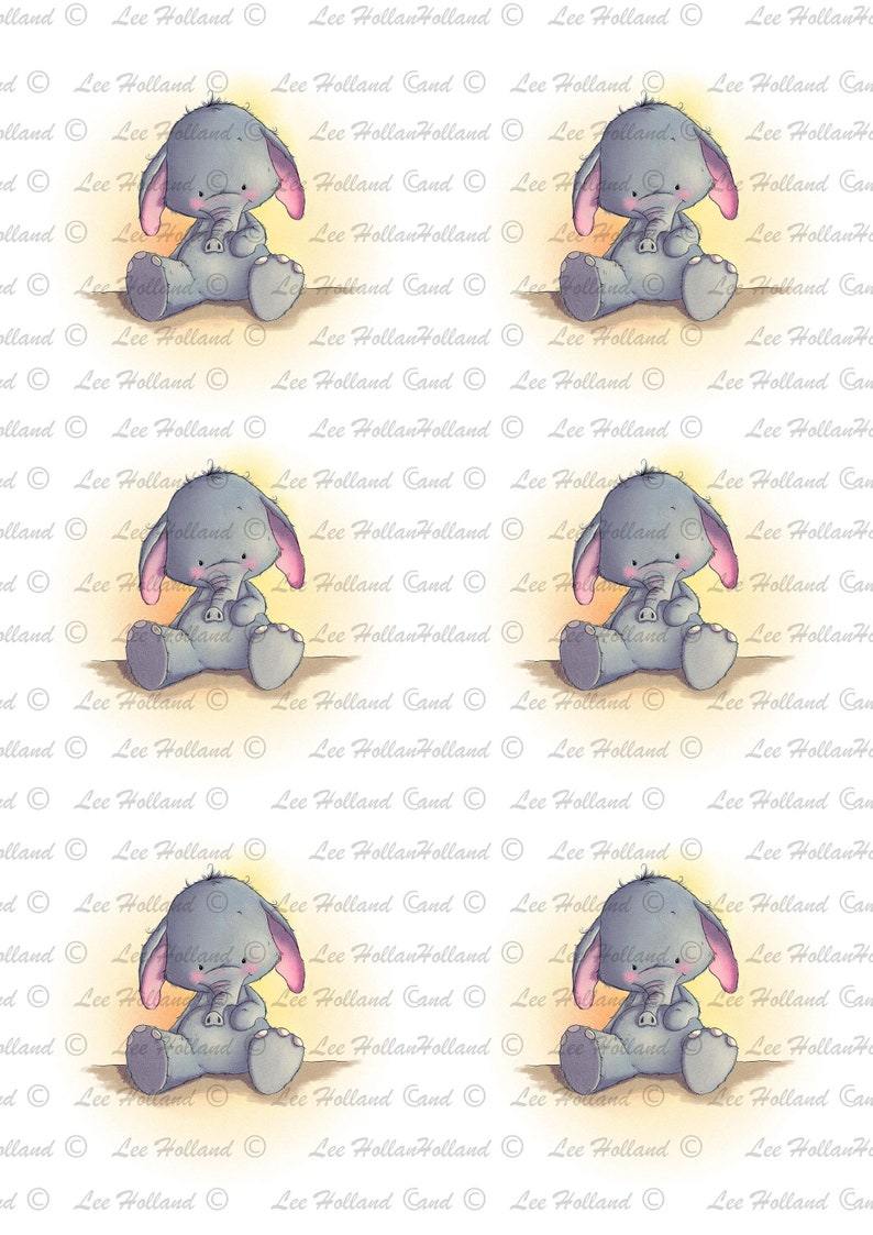 Elephant Printable Cute Printable Elephant Art Printable | Etsy