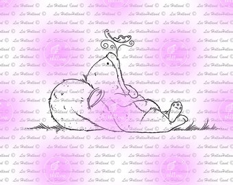 Squirrel blowing a leaf, Digital Stamp , card Making, Stamp, Digi, Cute Digital Stamp