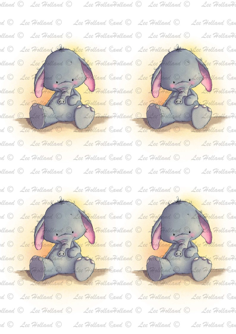 Elephant Printable Cute Printable Elephant Art Printable | Etsy